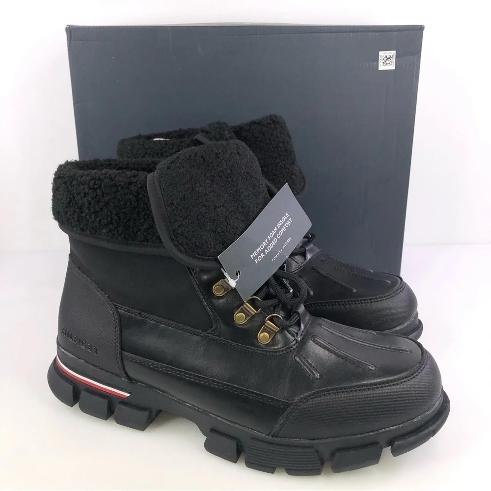 Tommy Hilfiger Men's Idan Black Multi Lace Up Boot 12M